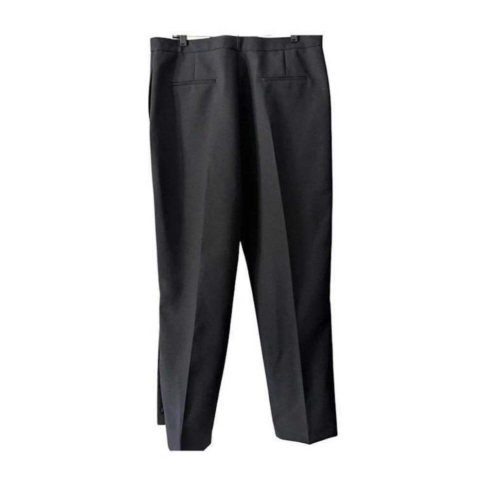 Jil Sander Black Wool Blend Wide Leg Trousers Side Button Detail Size 44 - Picture 10 of 15